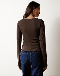 Atmos&Here - Bianca Ribbed Detailed Top