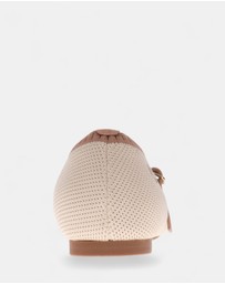 Mia Vita - Violet Mary-Jane Flats - Almond