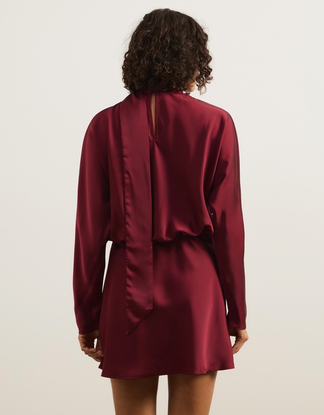 Atmos&Here - Dani Scarf Satin Mini Dress