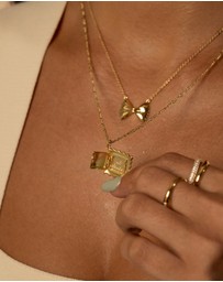 Wanderlust + Co - Ravioli Gold Necklace