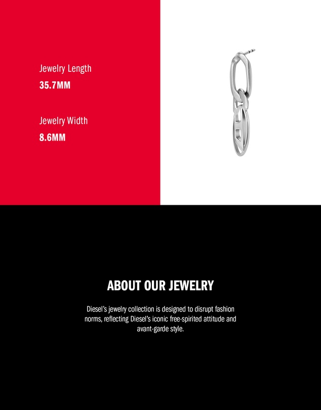 Diesel - Silver-Tone Earring