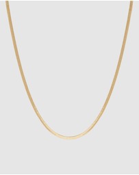 HOUSE OF SLANI - Flat Herringbone Snake Chain Necklace