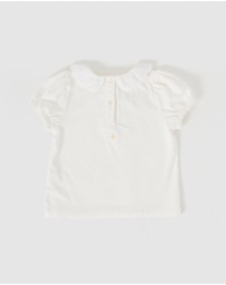 Goldie + Ace - Laura Puff Sleeve Collar Top - Babies-Kids