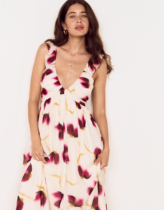MINKPINK - Emery Ruffled Bias Maxi Dress