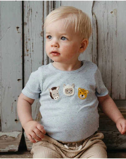 Purebaby - Appliqued Bodysuit -Kids-Babies