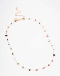 Lovisa - Gold Plated Semi Precious Station Necklace