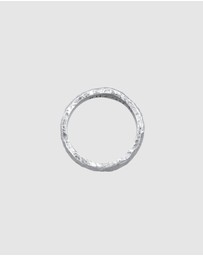 Kuzzoi - ICONIC EXCLUSIVE - Ring Men Band Organic Structure in 925 Sterling Silver