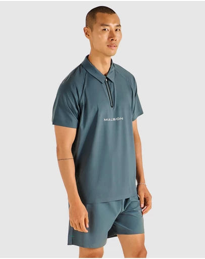 Malbon - Performance Zip Raglan Polo