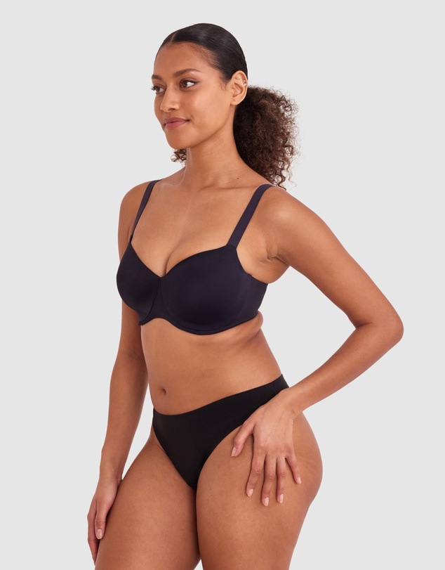 Bras N Things - Sapphire Smooth Full Coverage Bra - Black