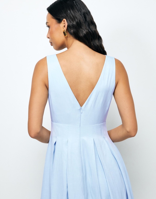 Revibe - Repaired AERE Nylah V-Neck Midi Dress - AU 12