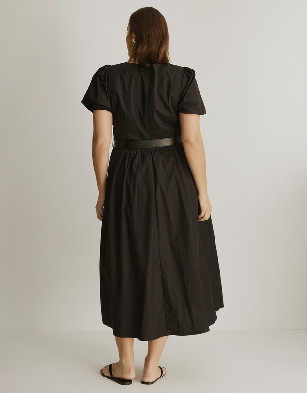 Atmos&Here Curvy - Mia Belted Poplin Maxi Dress