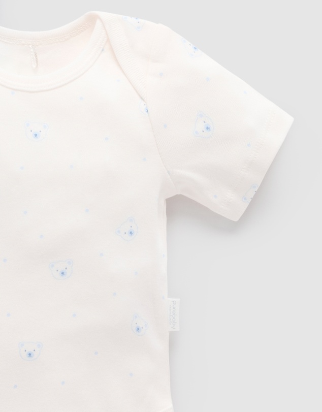 Purebaby - 2 Pack Short Sleeve Bodysuit - Babies