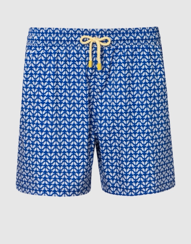 Tolu Australia - Mens Swimshorts with Blue Geometric Figures