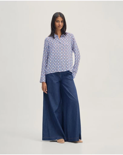 Oxford - Poppy Geo Print Shirt