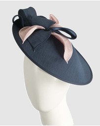 Max Alexander - Navy Pink Plate Racing Fascinator