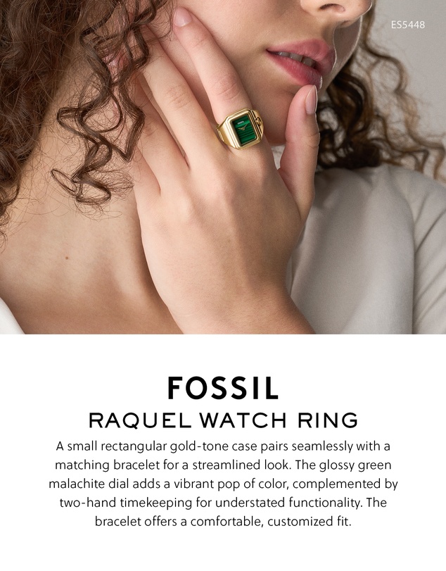 Fossil - Raquel Watch Ring Gold Analogue