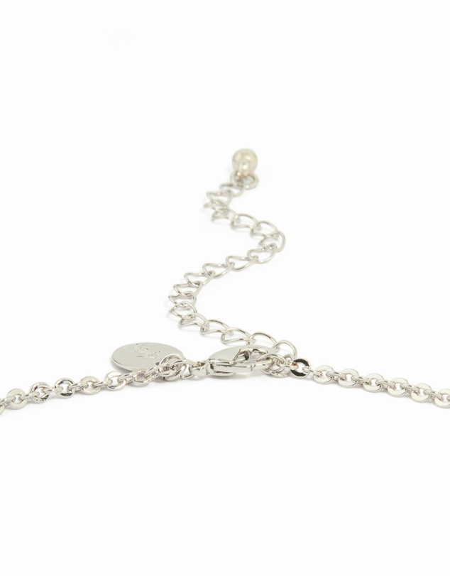 Lovisa - Silver Pearl Cubic Zirconia Y-Necklace