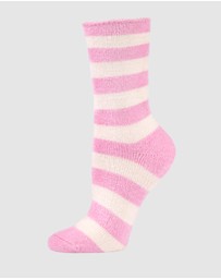 Bamboozld - 3 Pack Fluffy Bamboo Lounge Bed Crew Socks