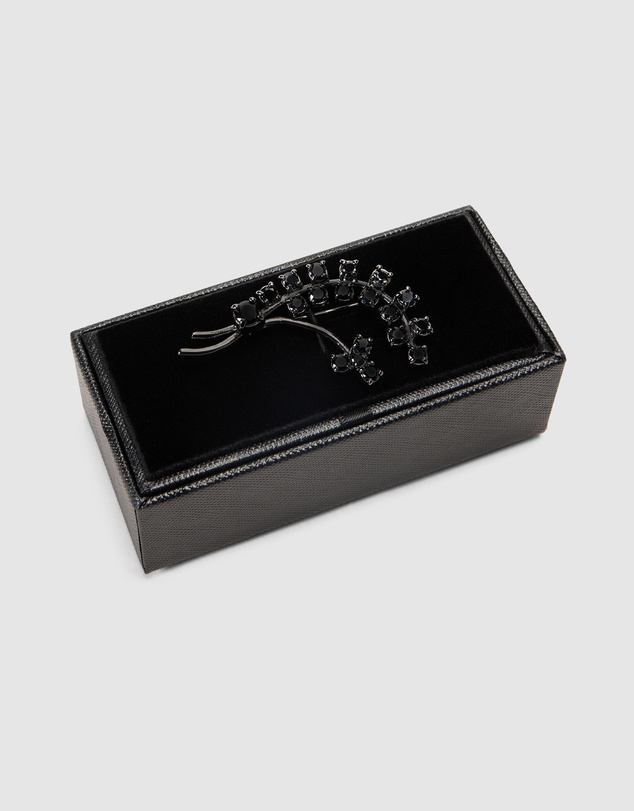 Politix - Crystal Floral Vine Lapel Pin