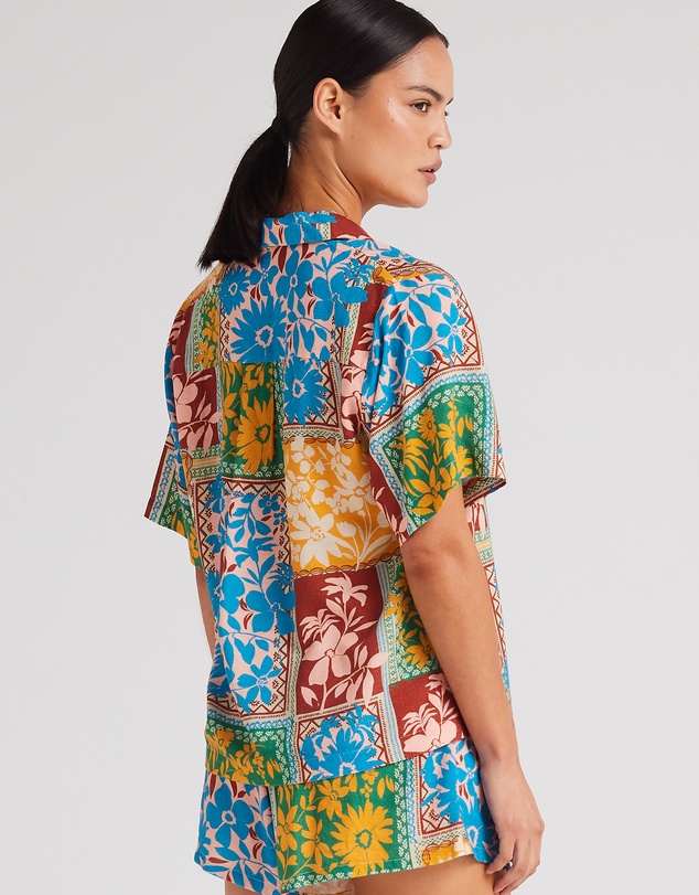 Poolside Paradiso - Wildflower SS Shirt - Sunshine