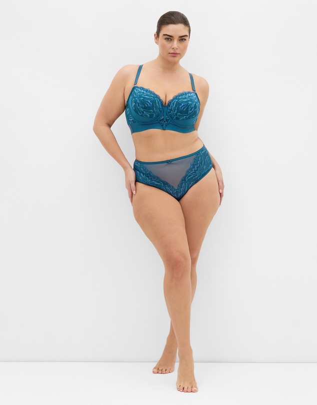 City Chic - Plus size Ingrid Cheeky Brief - teal