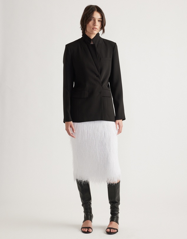Decjuba - Rue Lurex Fringed Midi Skirt