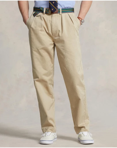 Polo Ralph Lauren - Whitman Relaxed Fit Pleated Chino Pants- ICONIC EXCLUSIVE