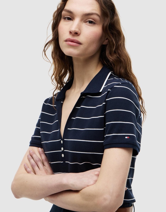 Tommy Hilfiger - Regular Fit Pique Henley Polo Shirt