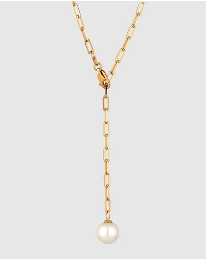 Elli Jewelry - Necklace Pearl Ball 925 Sterling Silver Gold-Plated