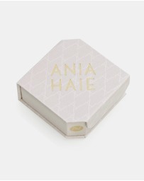 Ania Haie - Ania Haie Gold Zig-Zag Shell Pearl Stud Earrings