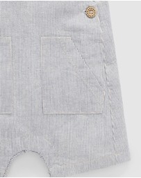 Purebaby - Anteater Striped Overall Set -Kids-Babies
