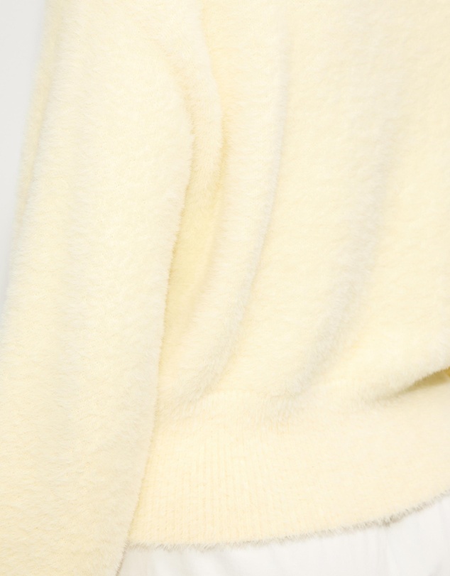 Dazie - Faye Fuzzy V-Neck Sweater