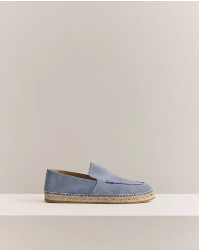 Trenery - Lyro Suede Espadrille in Mineralblue