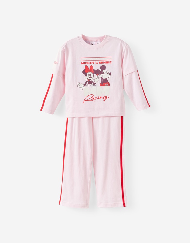 Cotton On Kids - Disney Mickey & Minnie Double Layer Long Sleeve Pyjama Set