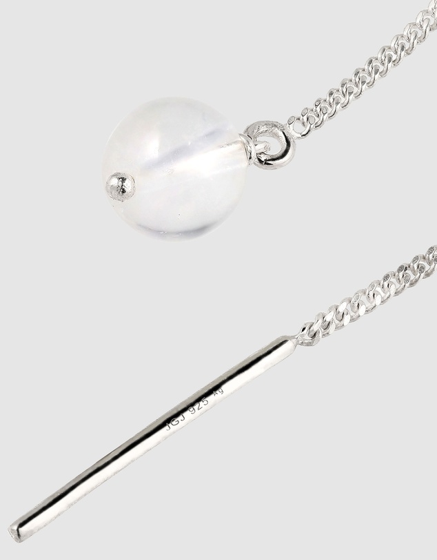 Elli Jewelry - Rock Crystal Threader Earrings in 925 Silver