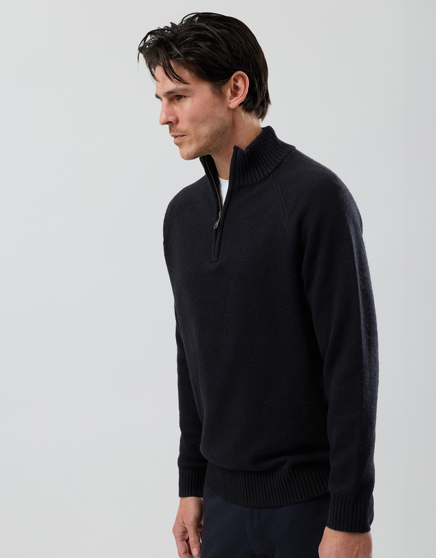 Wayver - Half Zip Wool Blend Knit