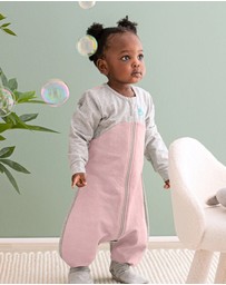 Love to Dream - Sleep Suit 1.0 TOG Long Sleeve Organic Cotton in Dusty Pink
