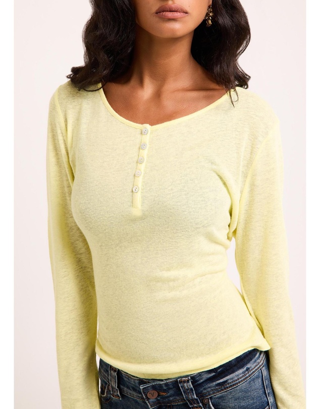 Subtitled - Delta Sheer Long Sleeve Top