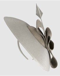 Max Alexander - Saucer Silver Racing Fascinator Hat