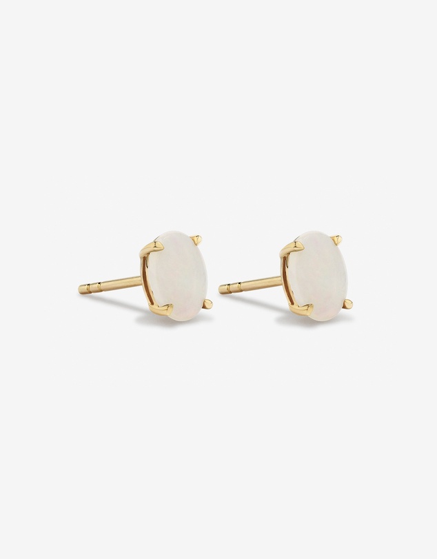 Michael Hill - Stud Earrings with Opal in 10kt Yellow Gold
