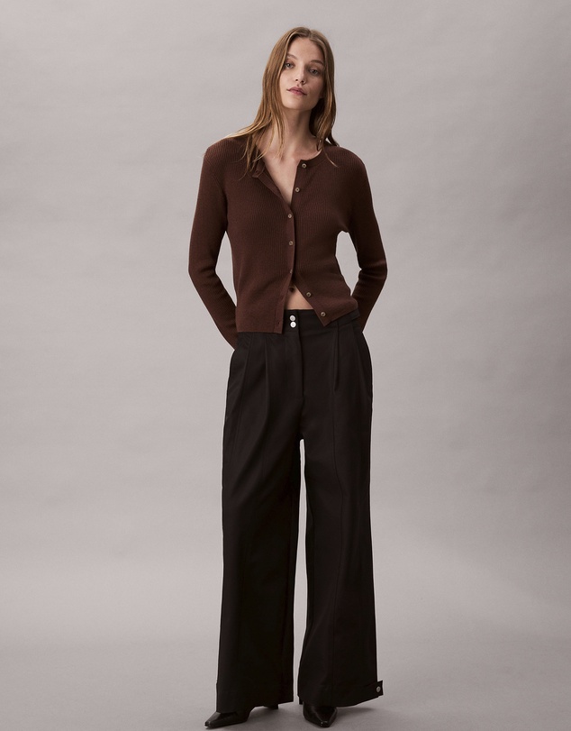 Calvin Klein - Adjustable Wide Leg Chino Pants