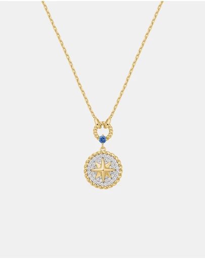 Ania Haie - Ania Haie Two-Tone Eight-Pointed Star Signet Necklace