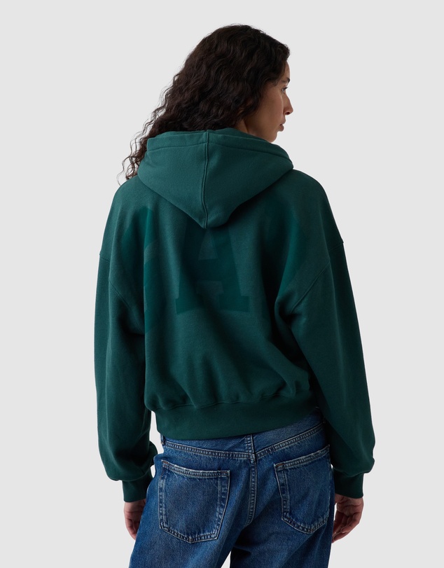 GAP - Logo Cropped Pullover Hoodie