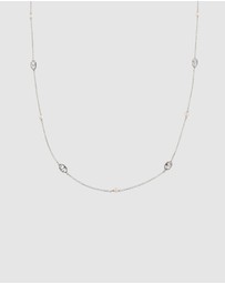 Elli Jewelry - Necklace Crystal Pearl 925 Sterling Silver Gold-Plated