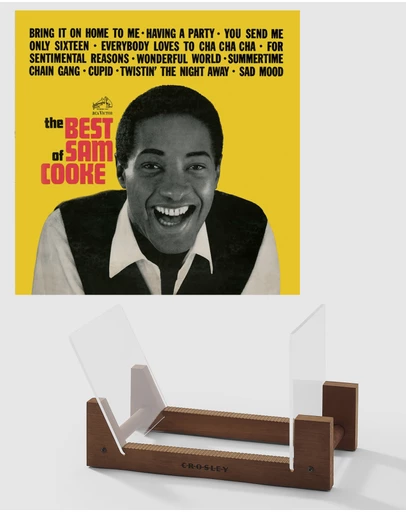 Sony Music - Sam Cooke The Best Of Sam Cooke Vinyl Album & Crosley Record Storage Display Stand