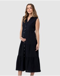Ripe Maternity - Tracy Tiered Linen Dress