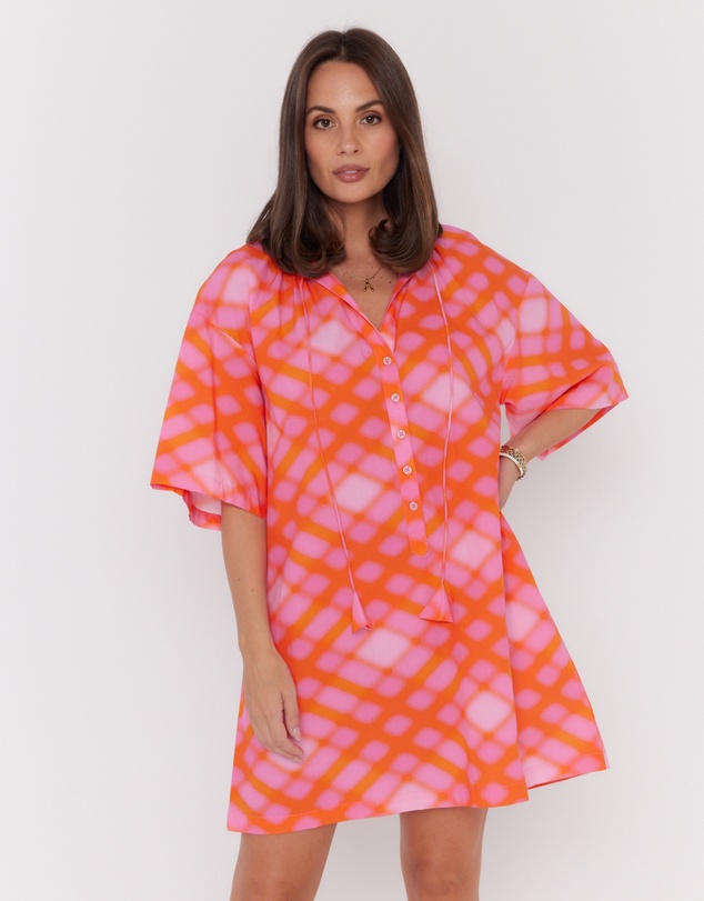 ALEXANDRA - Aura Dress Pink Blur Print