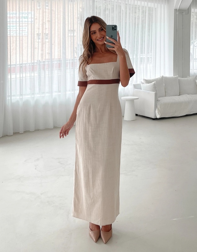 Esther & Co - Adrianne Dress - Cream Print
