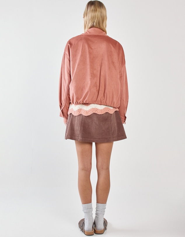 Sass - Sara Suede Bomber Jacket