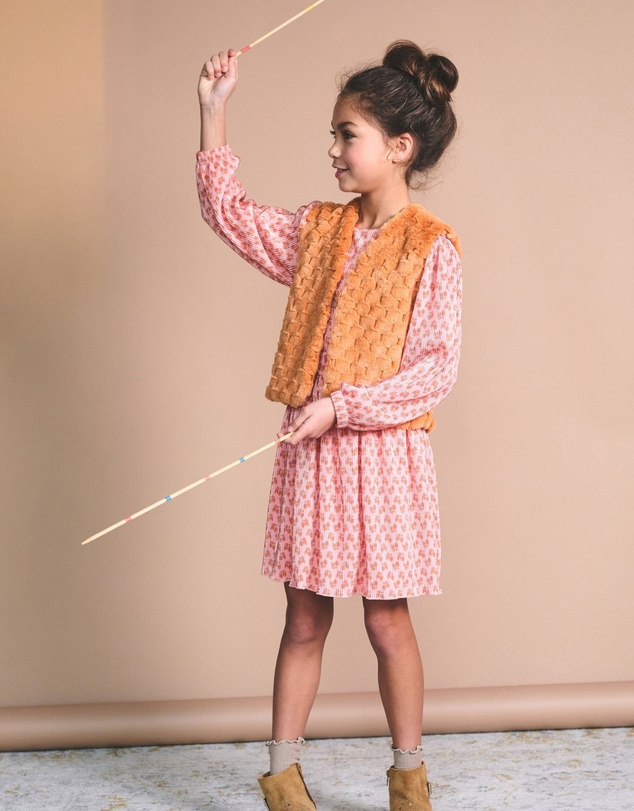 NONO - Mamai Long Sleeve Pleated Dress - Kids-Teens